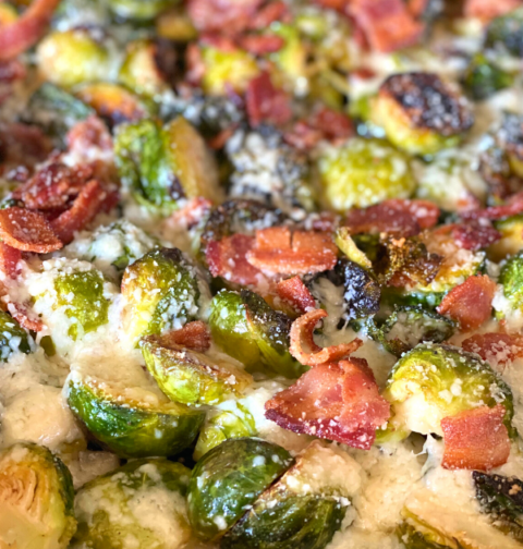 Bacon Parmesan Brussels Sprouts