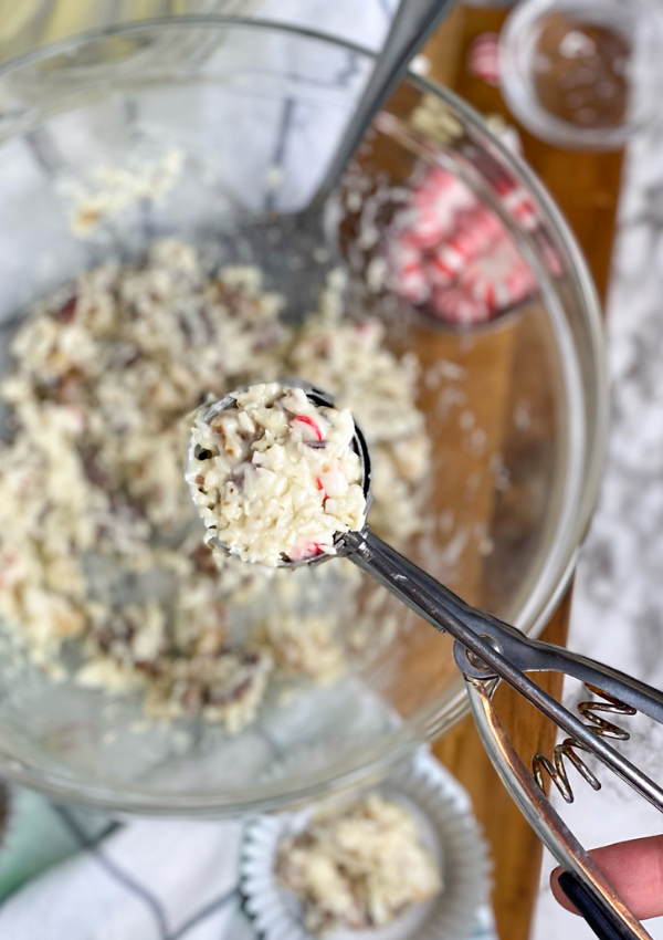 No Bake Peppermint Nut Clusters