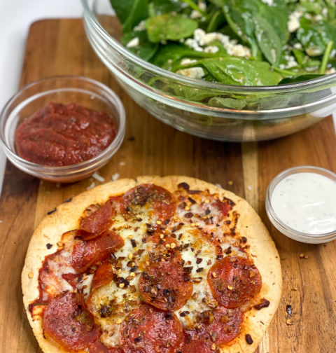 Tortilla Pepperoni Pizza