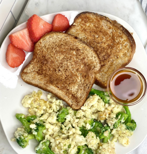 Protein French Toast and Egg Breakfast
