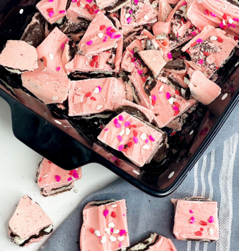 Valentine's Day Oreo Bark