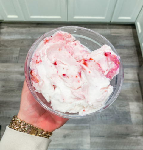 Strawberry Vanilla Protein Ice Cream