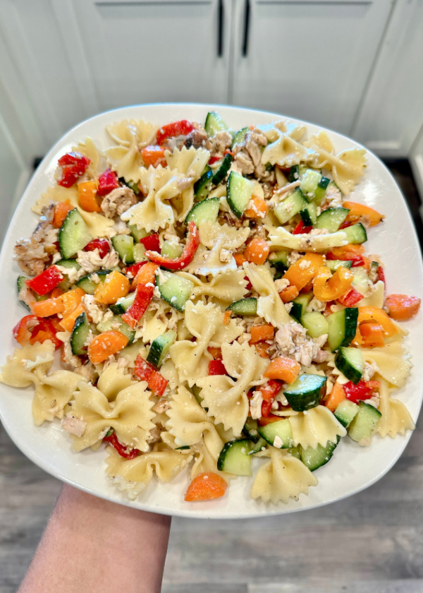 Macro Friendly Chicken Pasta Salad