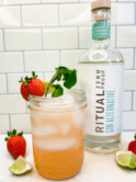 Strawberry Peach Gin Mocktail