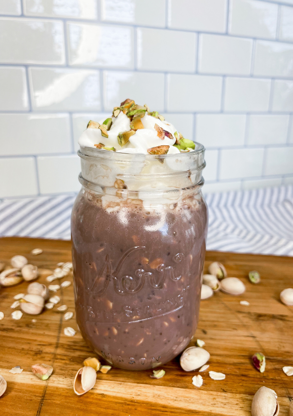 Frugal Friday Chocolate Pistachio Overnight Oats